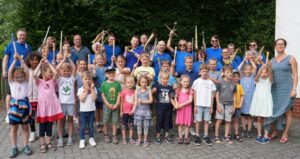 Gruppenfoto von allen Musikvereinsmitgliedern.